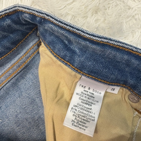 Rag & Bone Nina High Rise Shorts in Harper - Picture 7 of 9